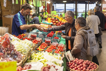 People shopping at St. Lawrence Market